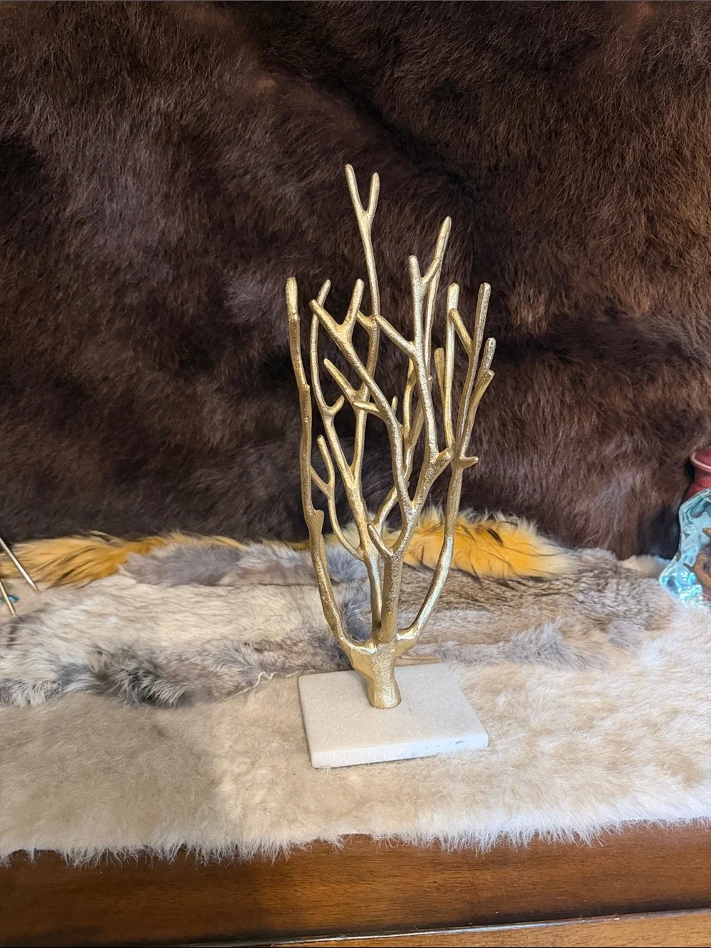 Gold Decorative jewelry tree by west Emory (420)